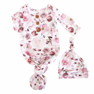 Caden Lane Baby Girl Knot Gown Sets