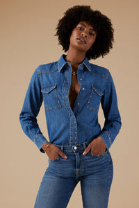 7 For All Mankind Emelia Shirt w/Studs