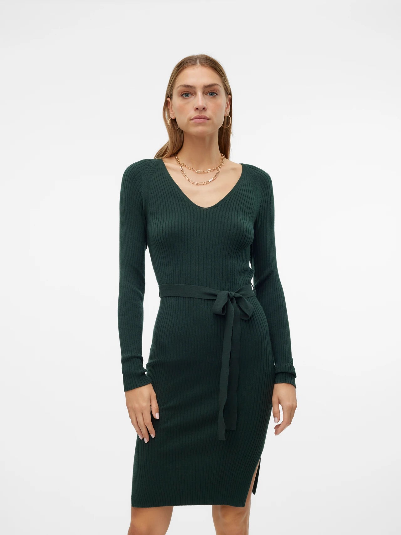 Vero Moda Saba Rib Belt Dress