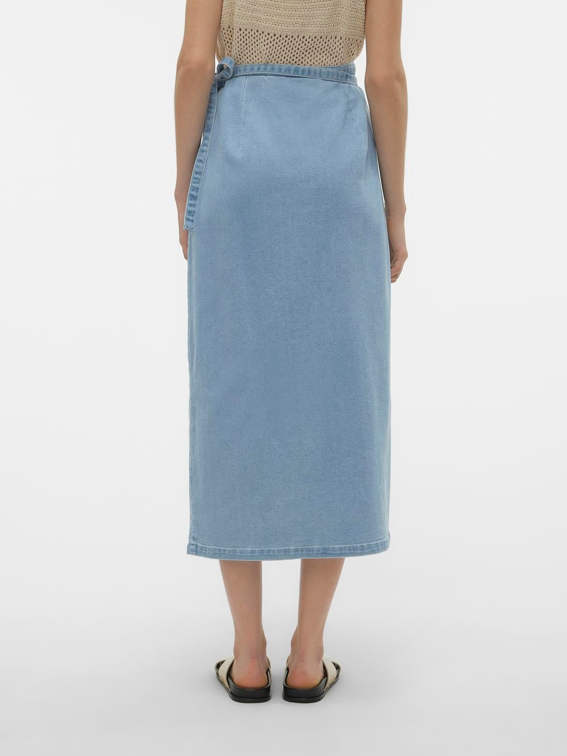 Vero Moda Zinnia Denim Wrap Skirt