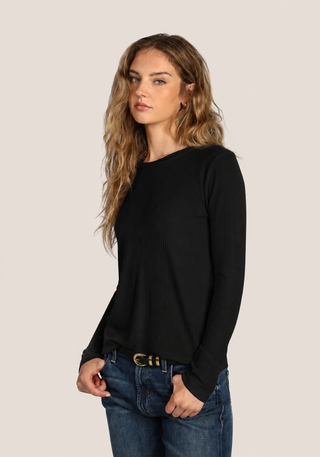 Dylan Kendra Silky Ribbed Tee
