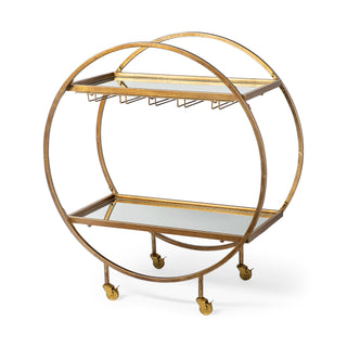 Mercana Carola Bar Cart two tier Stemware holder