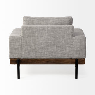 Mercana Colburne Gray with Wood and Iron Accent Chair
