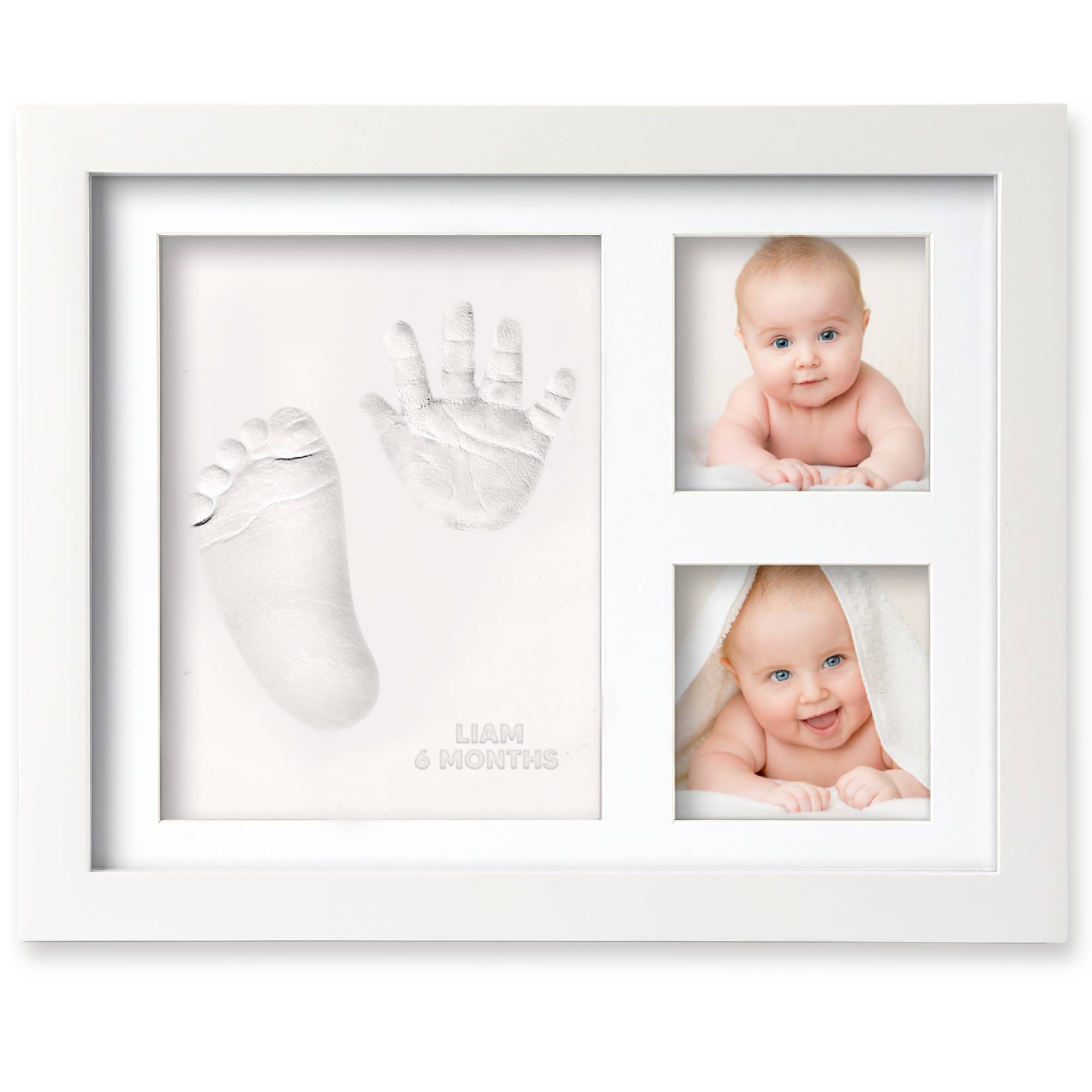 KeaBabies Baby Handprint, Footprint Keepsake Solo Frame