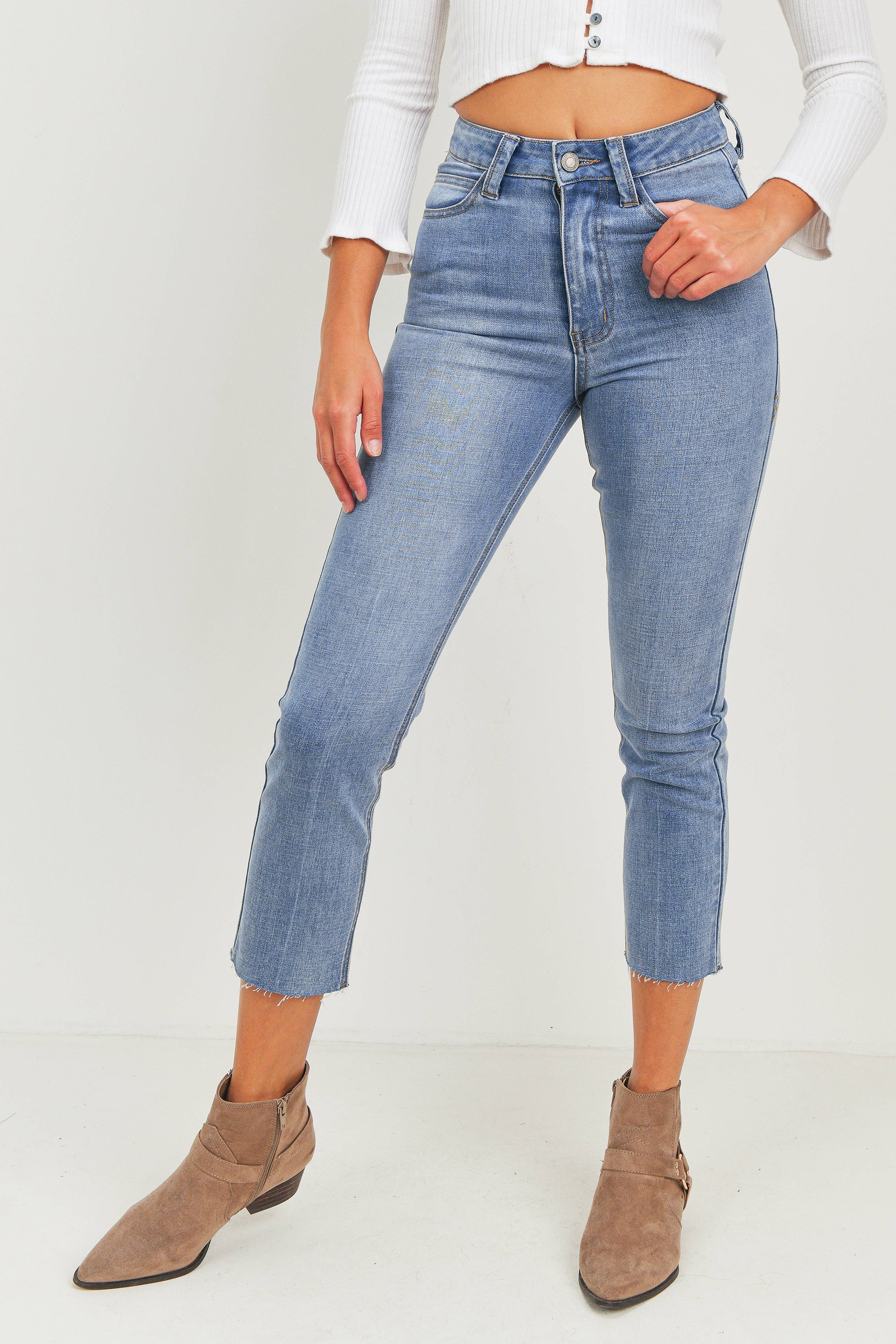 Piper Cut Off Hem Jean