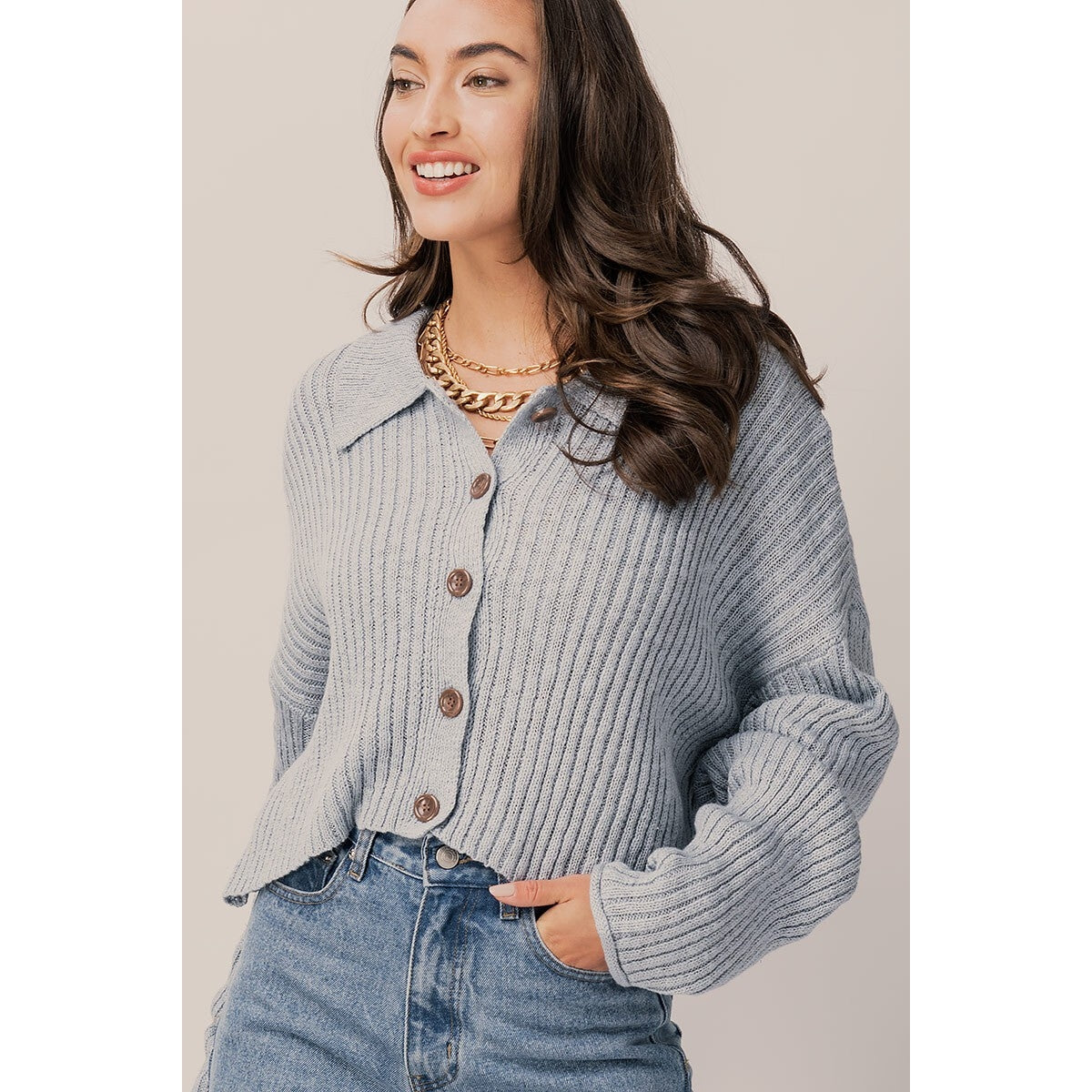 Joanie Collared Cardigan