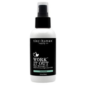 Tiny Human Work it Out Baby Massage Oil 4oz