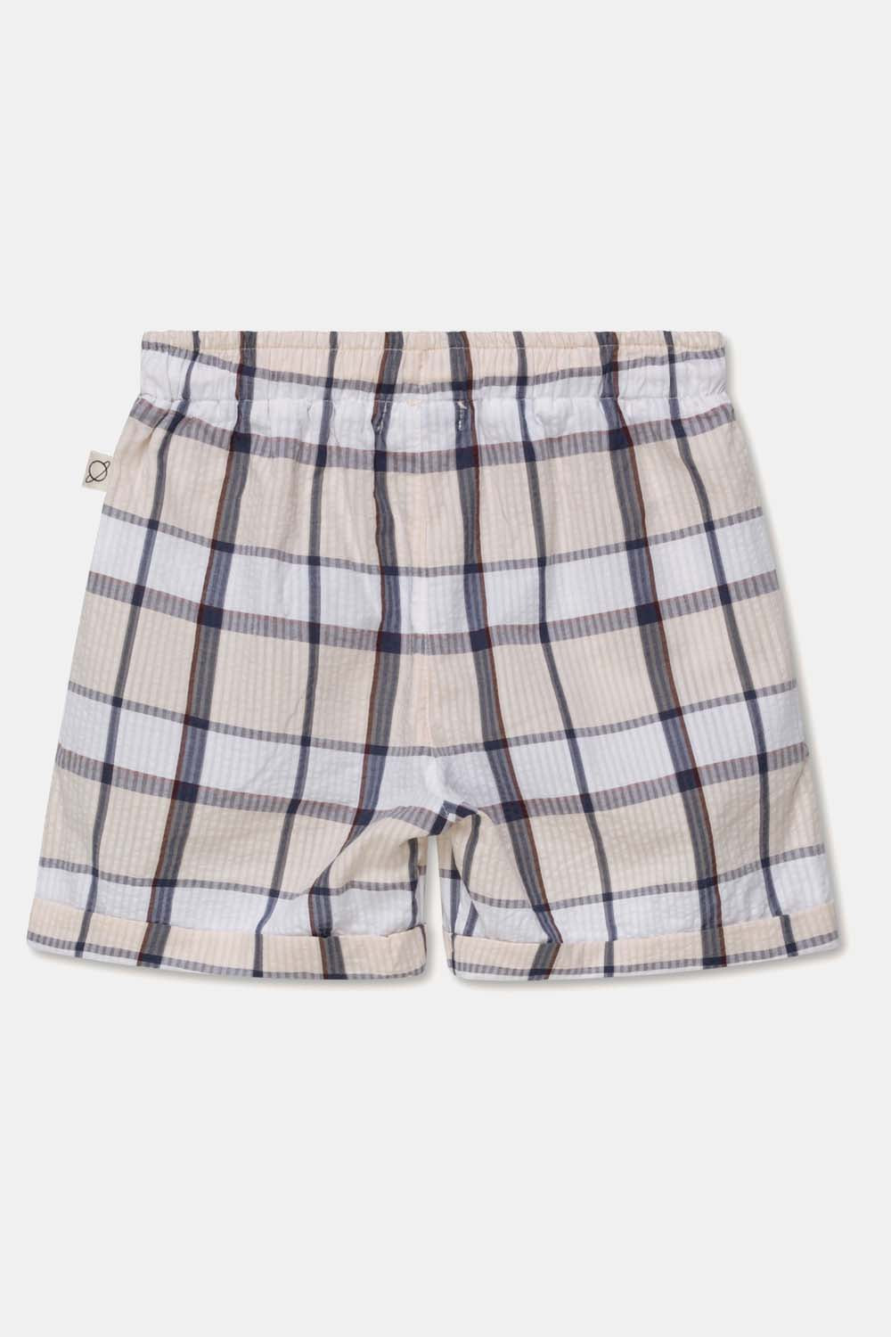 My Little Cozmo Kids Plaid Seersucker Bermuda Shorts