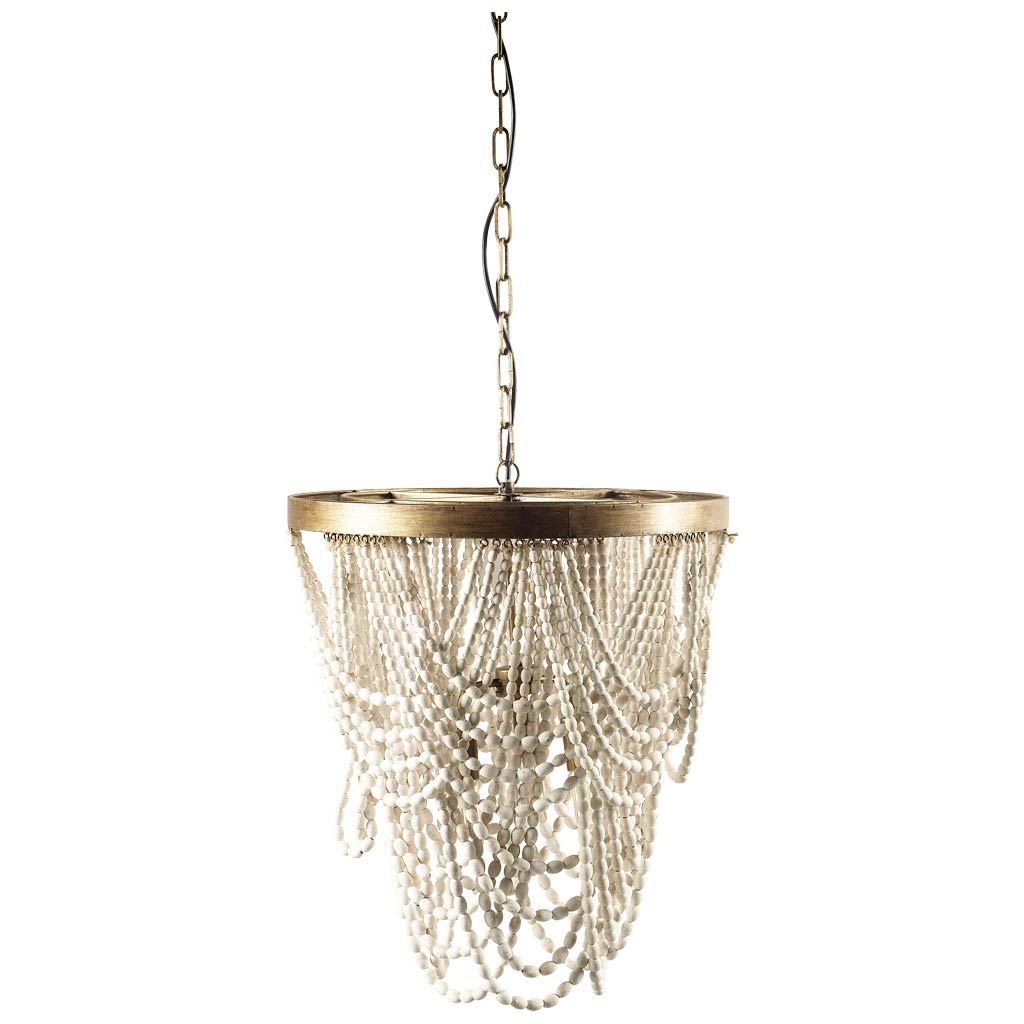 Mercana Pendra Wooden Bead Chandelier