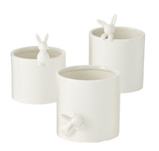 Peeking Bunny Pots Set