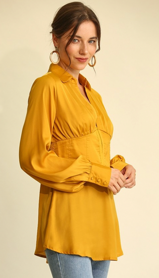 Jennifer Satin Corset Tunic