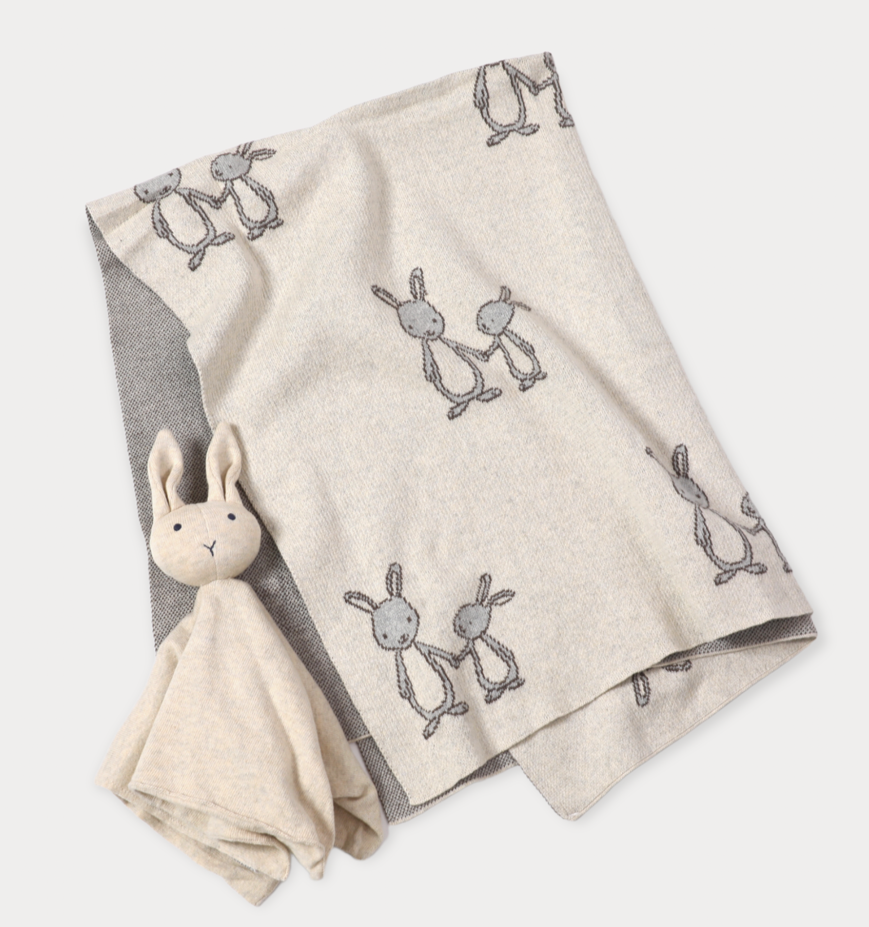 Viverano Jacquard Knit Blanket & Lovey Gift Sets