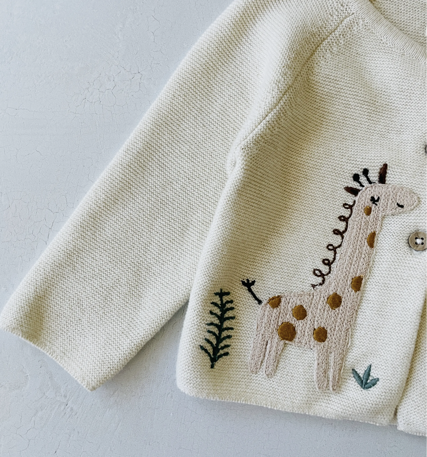 Viverano Embroidered Animal Safari Sweater Knit Cardigan