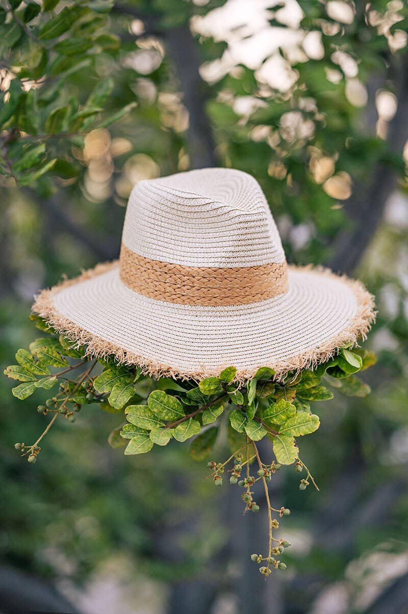 Rihanna Braided Band Panama Hat