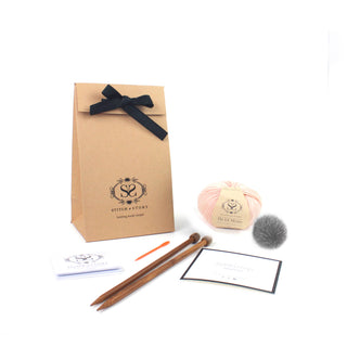 Stitch Story Baby Fur Pom Hat Knitting Kit