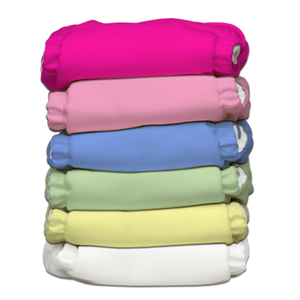 Reusable Cloth Diapers 6pk with 12 Inserts - One Size Hybrid AIO