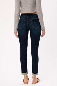 KanCan Gemma Distressed Mid Rise Ankle Skinny Jeans