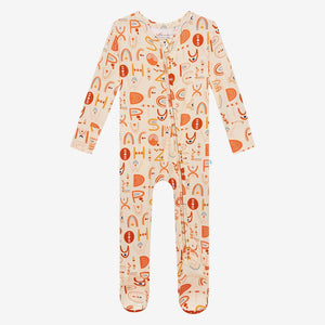 Posh Peanut Baby Alphabet Medley Footie Onesie