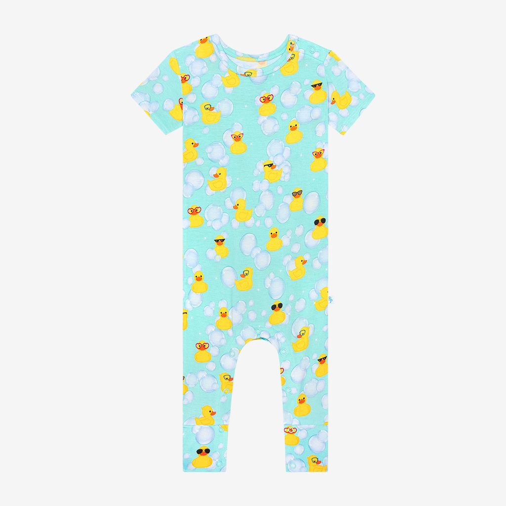 Posh Peanut Ducky Short Sleeve Basic Romper