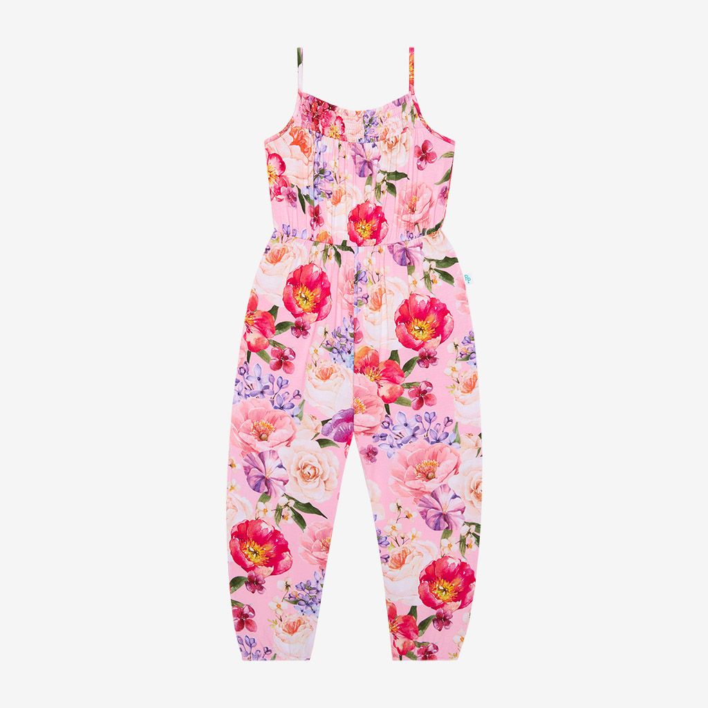 Posh Peanut Brisa Smocked Spaghetti Jumpsuit