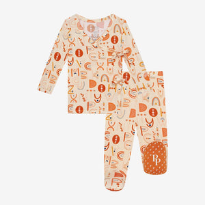 Posh Peanut Baby Alphabet Medley Kimono Set