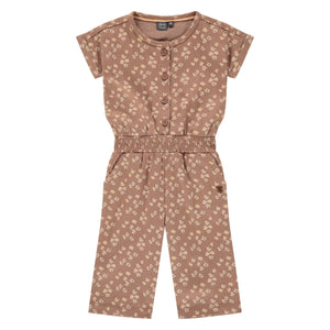 Babyface Girls Jumpsuit Pattern Brown Flowers