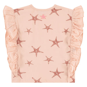 Babyface Girls Sleeveless Sweat top Starfish Ruffle