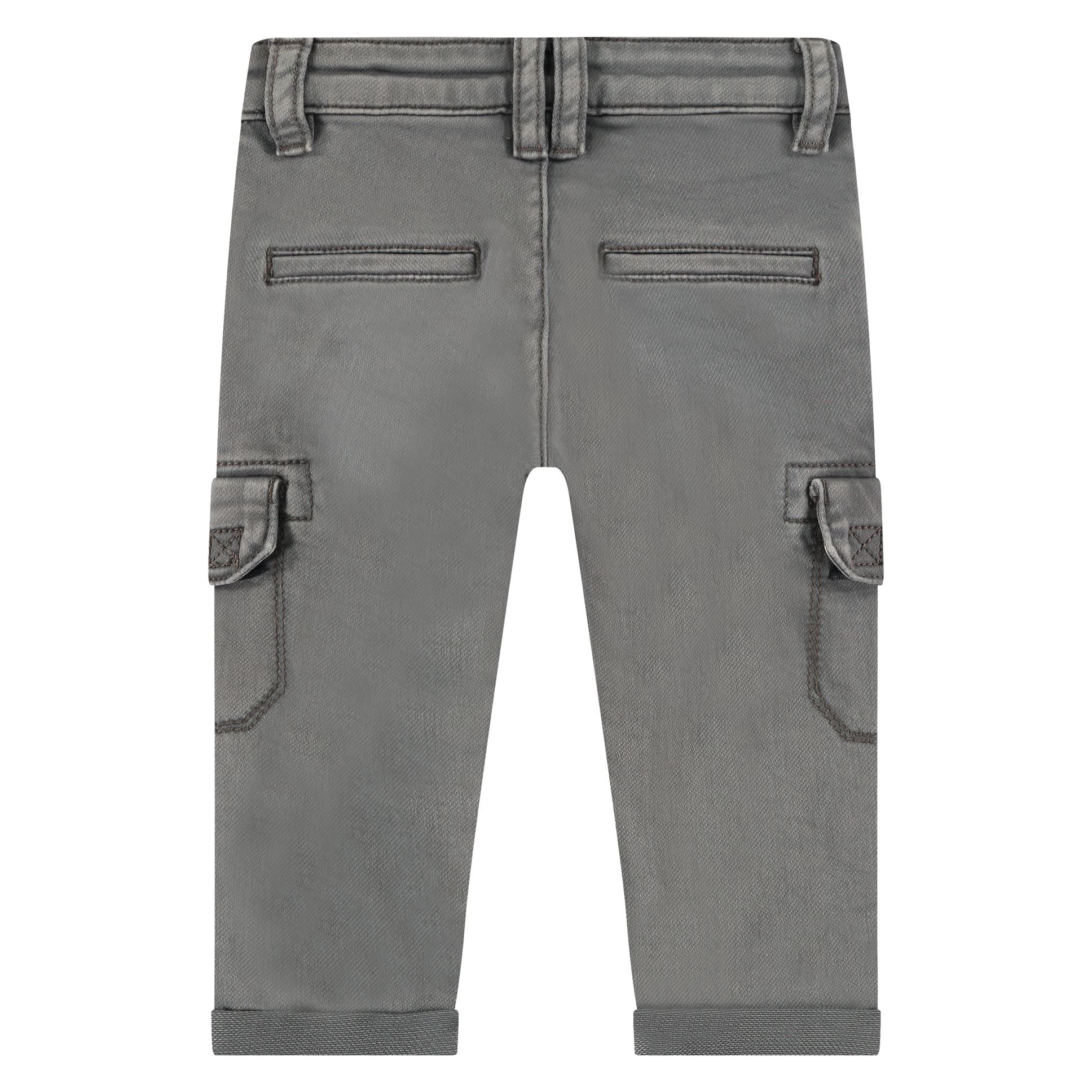 Babyface Boy Cargo Pocket Granite Denim Pants